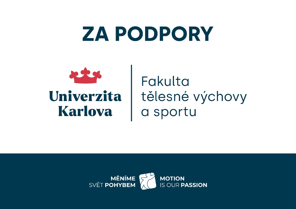 Za podpory Univerzity Karlovy — Fakulty tělesné výchovy a sportu